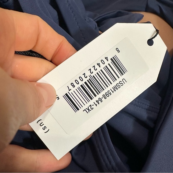 Universal standard blue tie back vneck bikini top - Picture 2 of 2